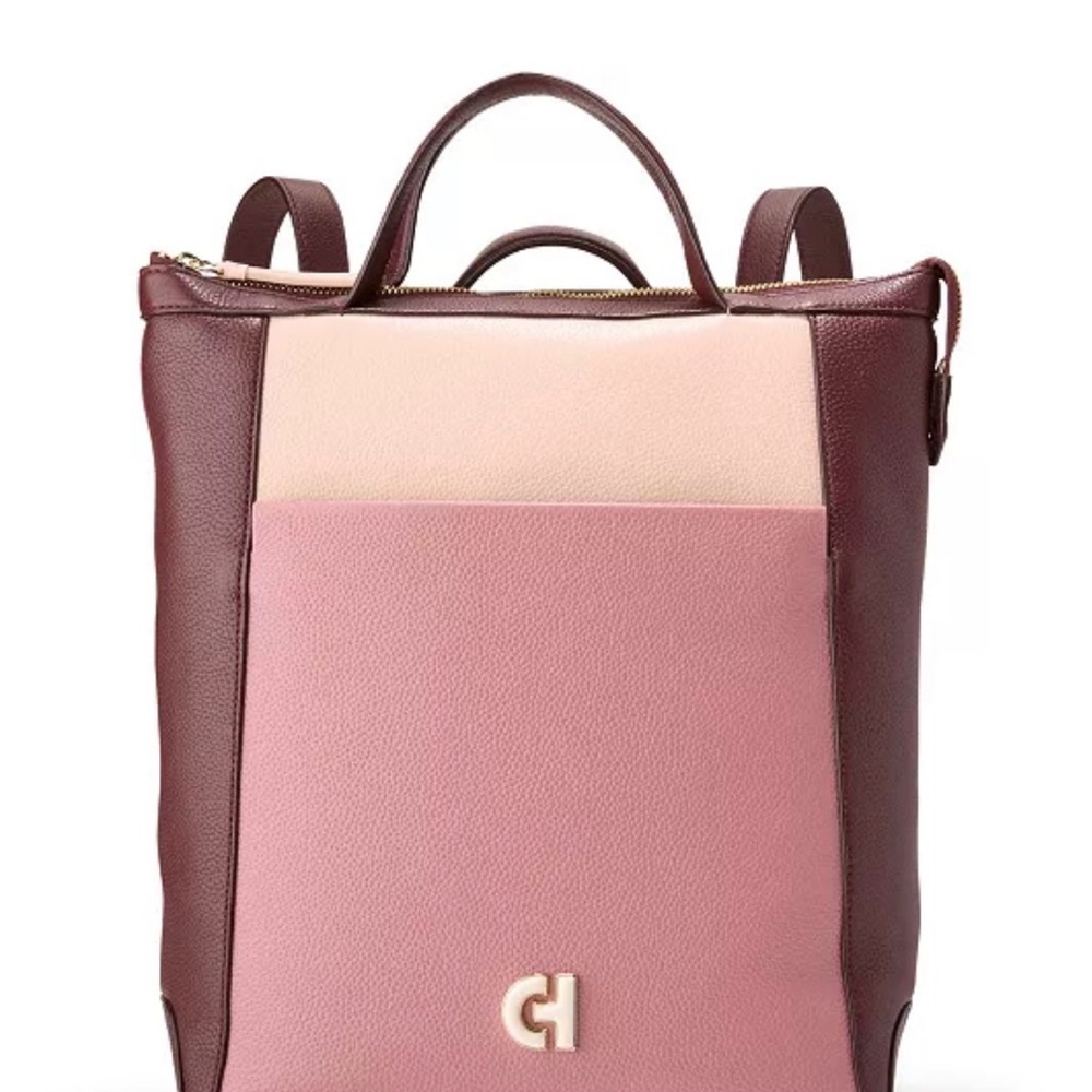 Cole Haan Pink, Blush & Burgundy Leather Backpack